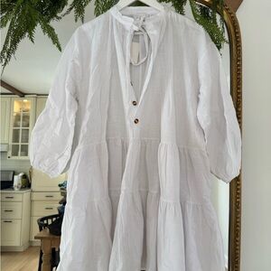 White Button-Down Women's dress